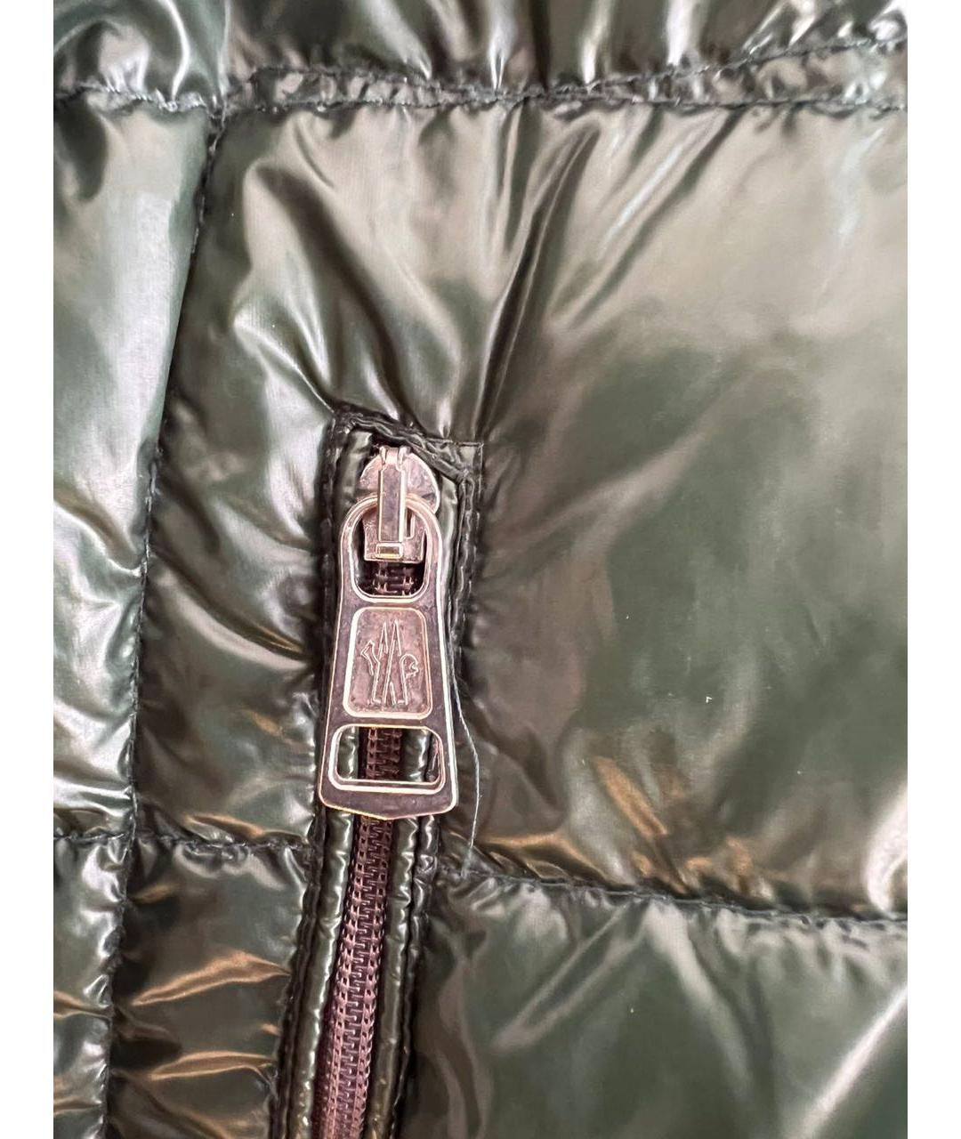 MONCLER Зеленая полиамидовая куртка, фото 5