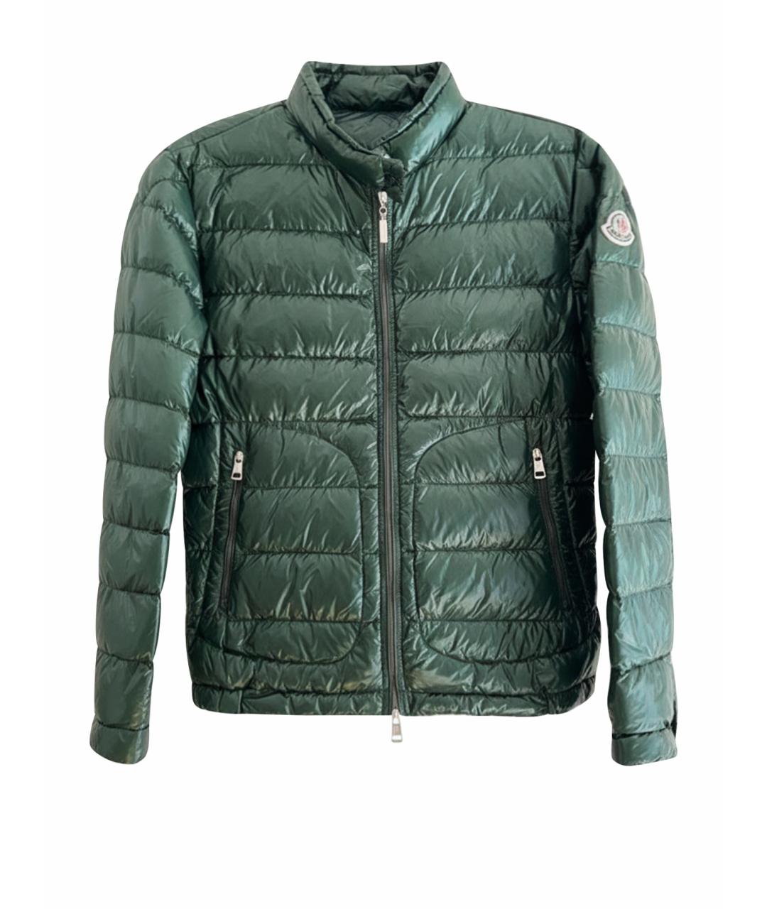 MONCLER Зеленая полиамидовая куртка, фото 1