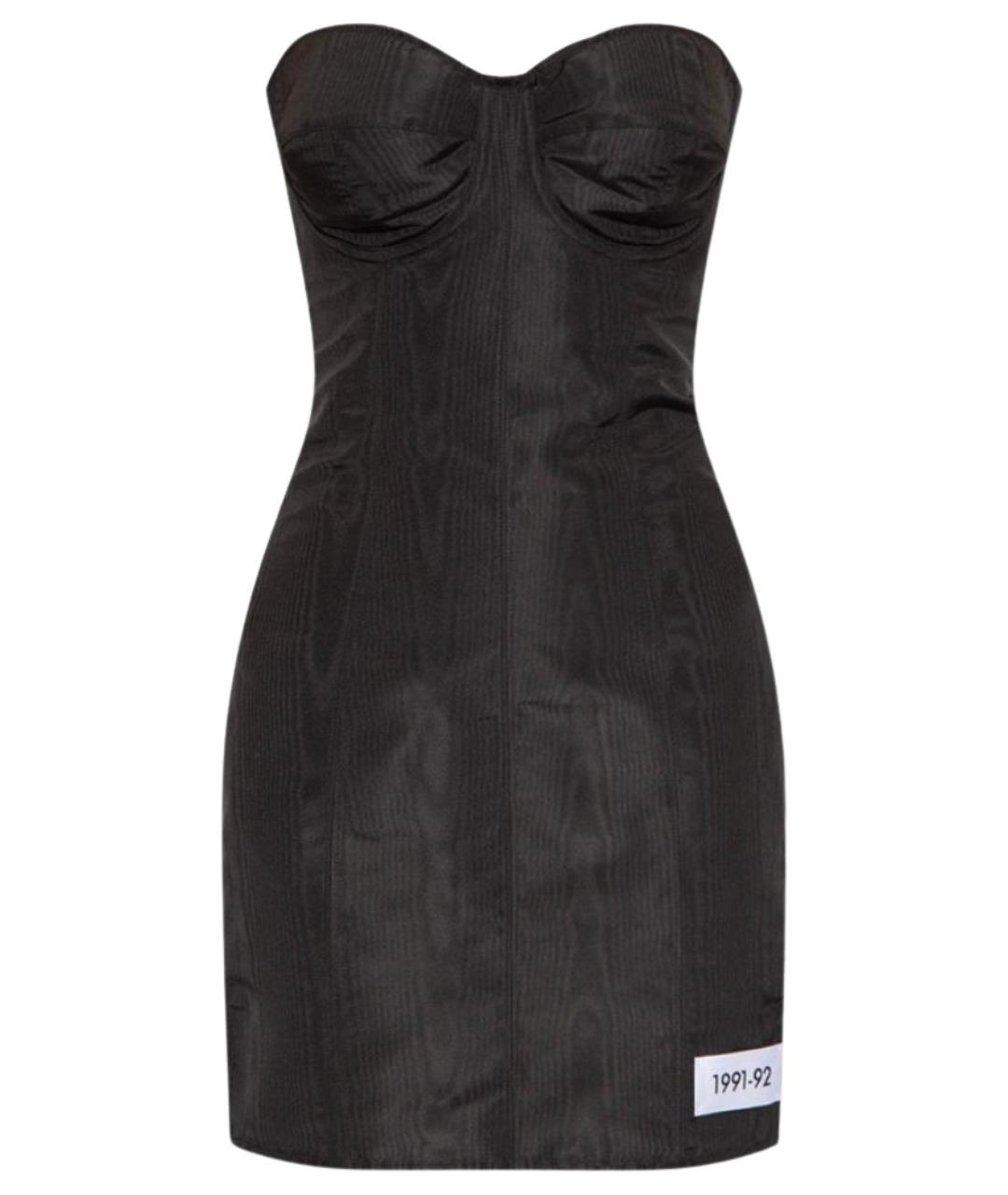 DOLCE&GABBANA Черное шелковое коктейльное платье, фото 1