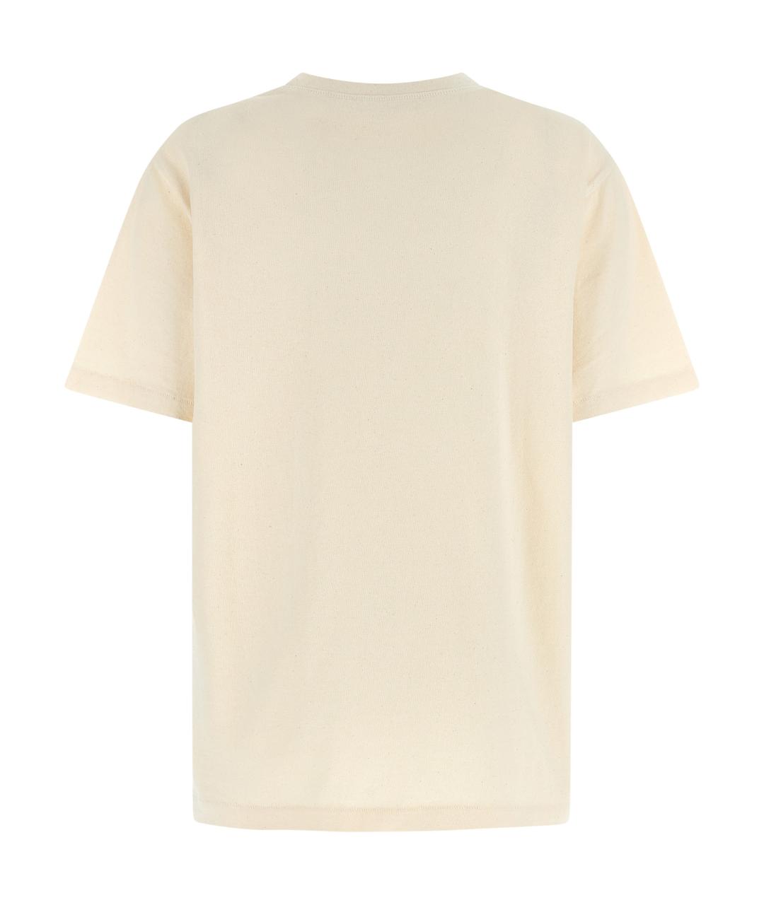 J.W.ANDERSON Бежевая хлопковая футболка, фото 2