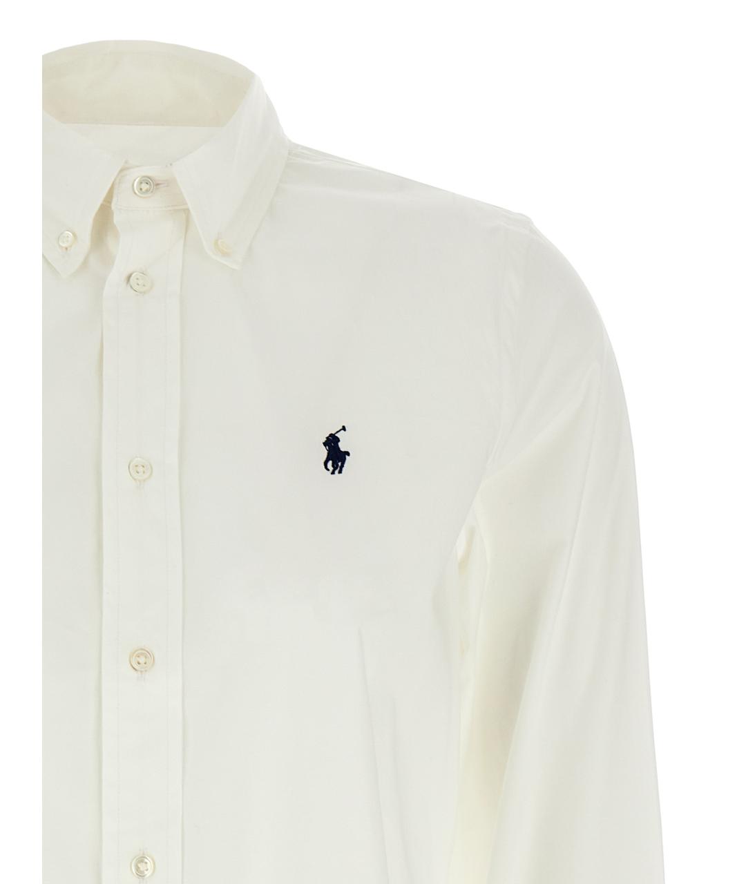 POLO RALPH LAUREN Белая хлопковая рубашка, фото 3