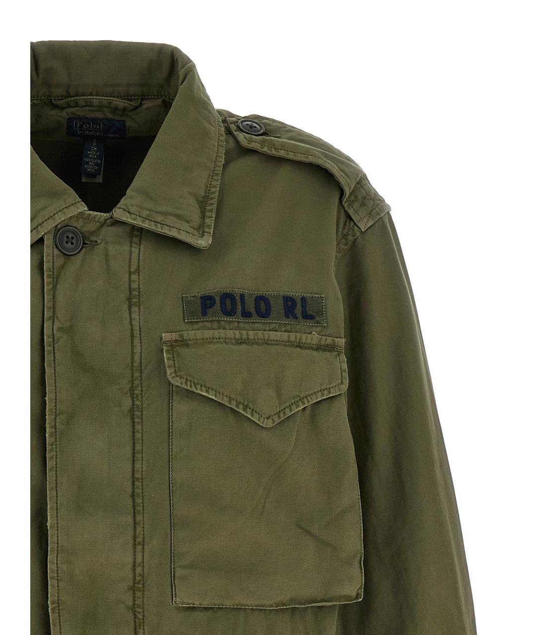 POLO RALPH LAUREN Зеленая хлопковая куртка, фото 3