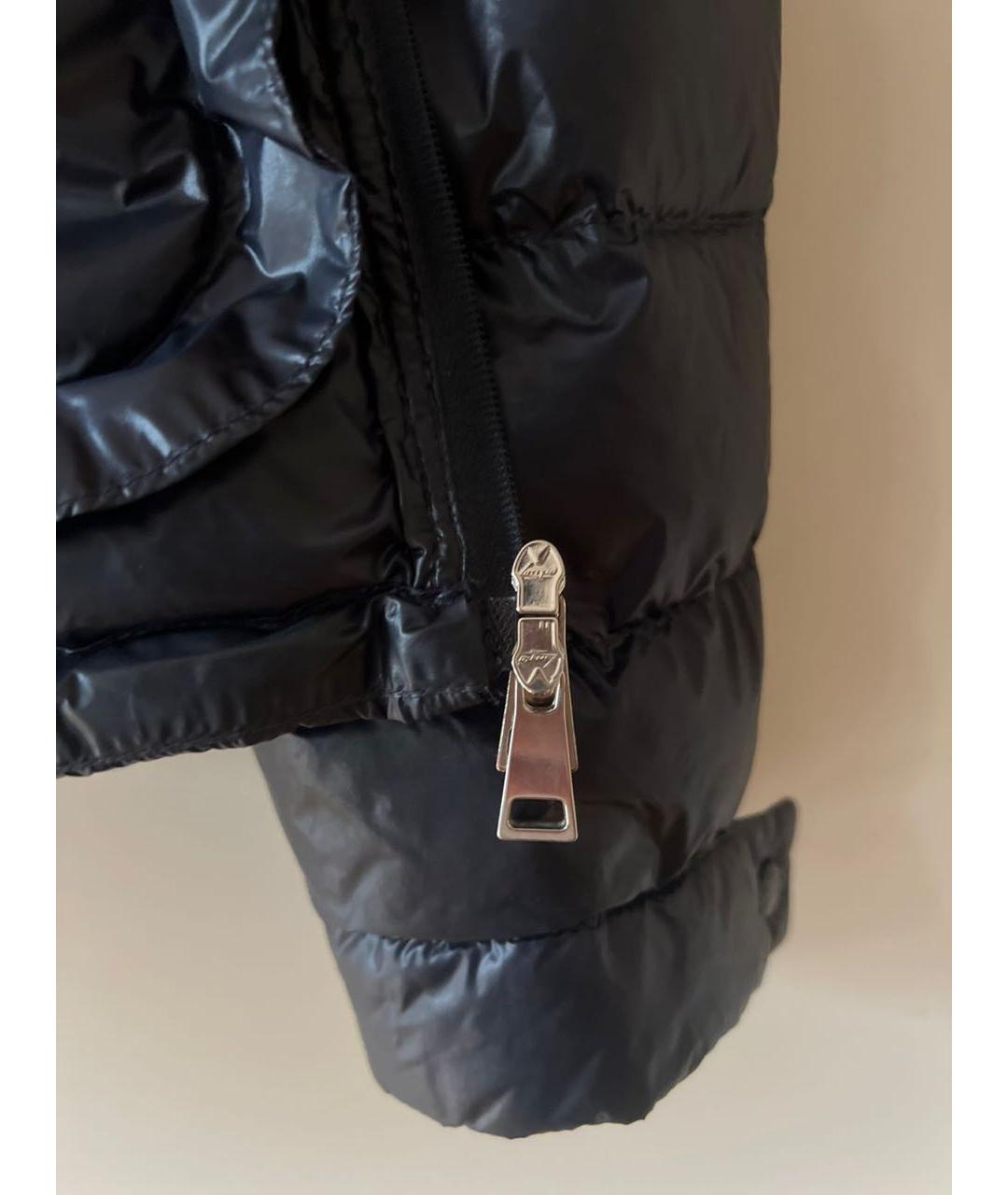 MONCLER Темно-синяя полиамидовая куртка, фото 4