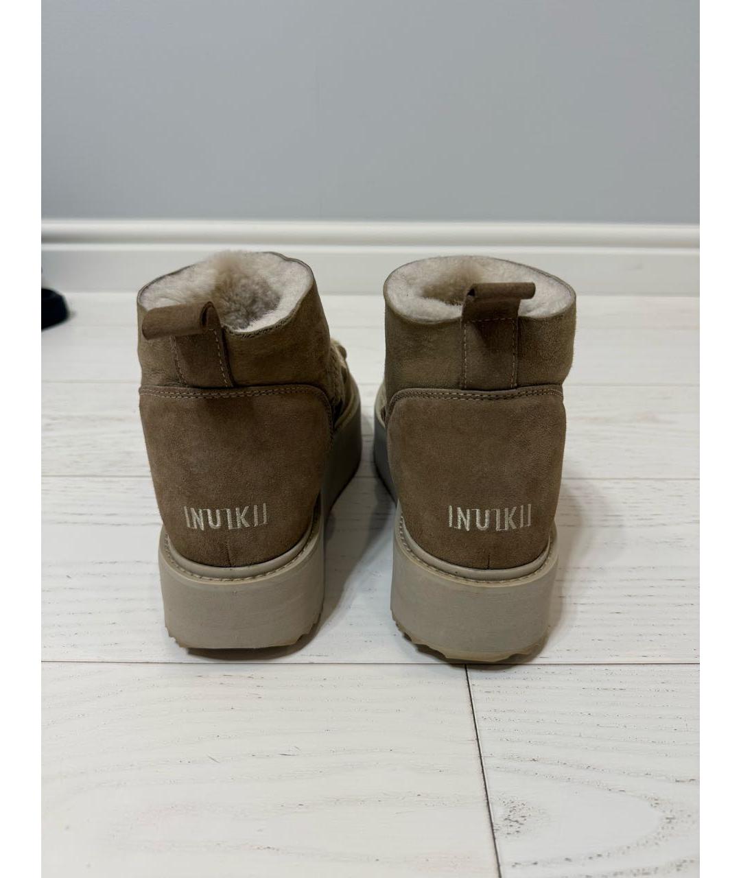 INUIKII Бежевые замшевые ботинки, фото 4