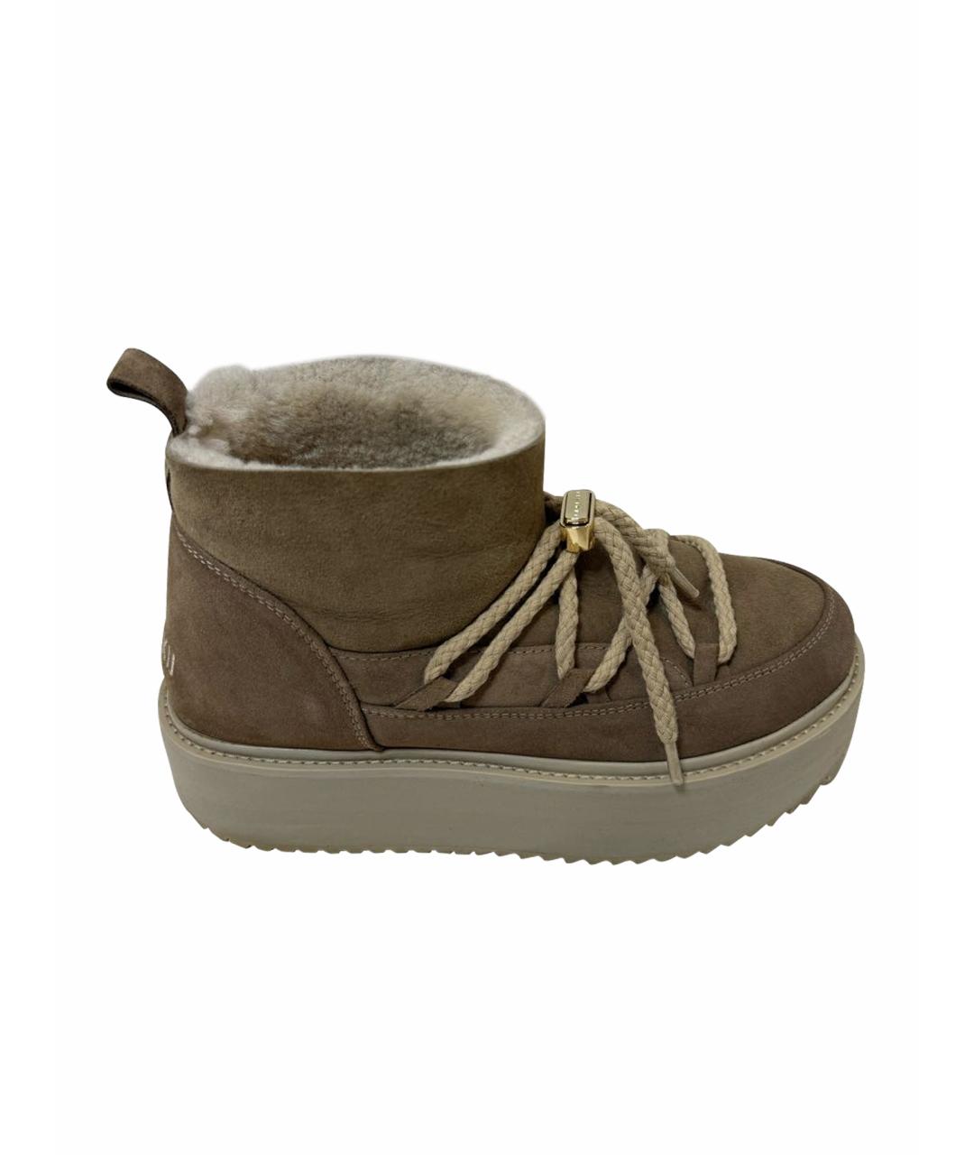 INUIKII Бежевые замшевые ботинки, фото 1