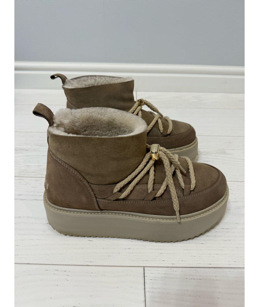 INUIKII Бежевые замшевые ботинки, фото 9