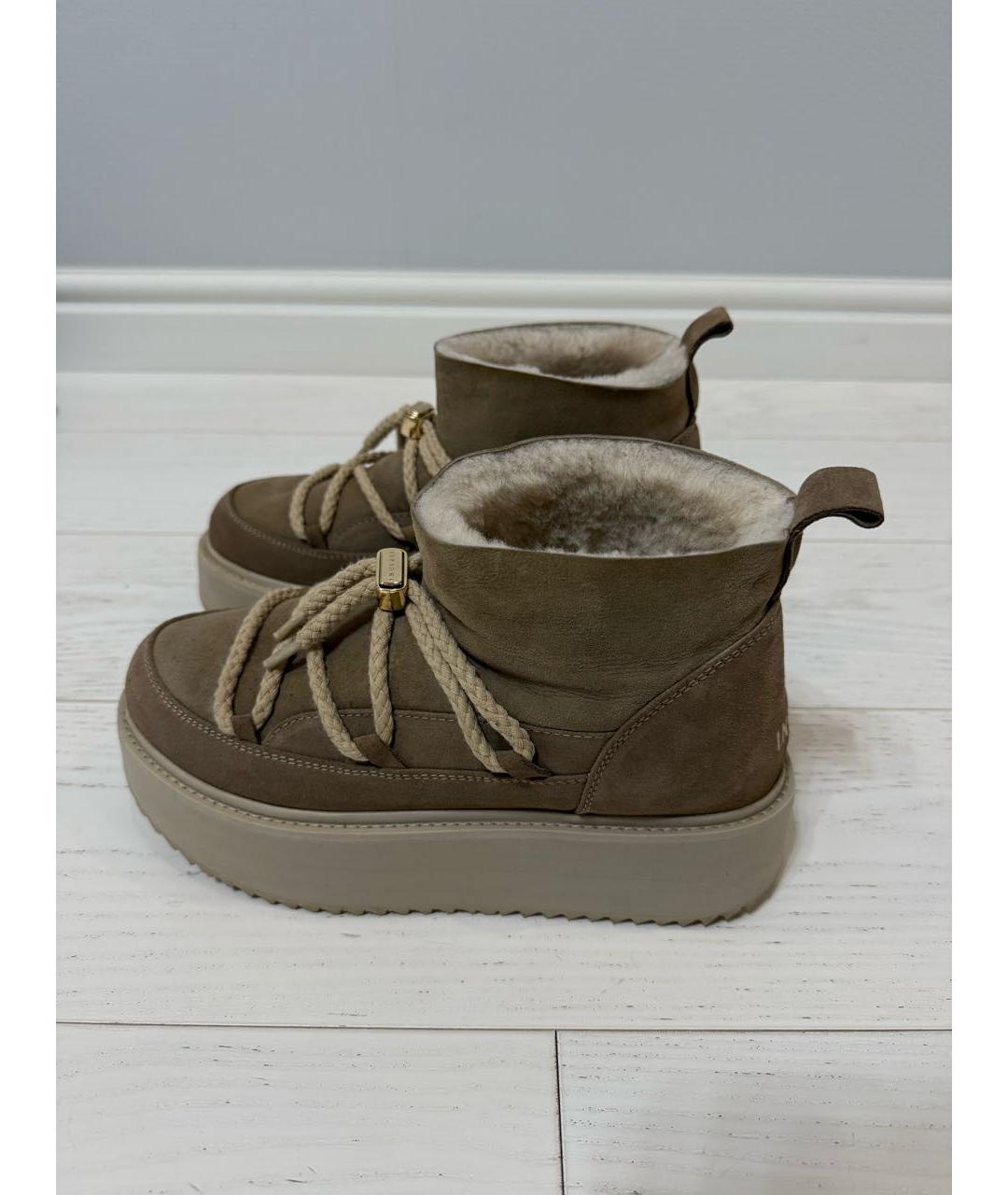 INUIKII Бежевые замшевые ботинки, фото 6