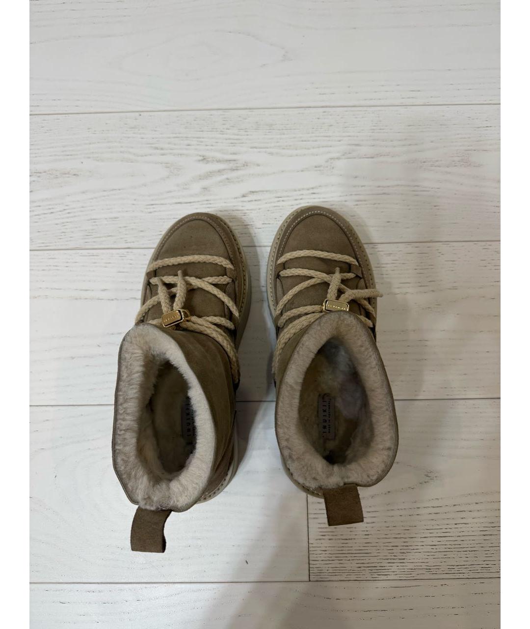 INUIKII Бежевые замшевые ботинки, фото 3
