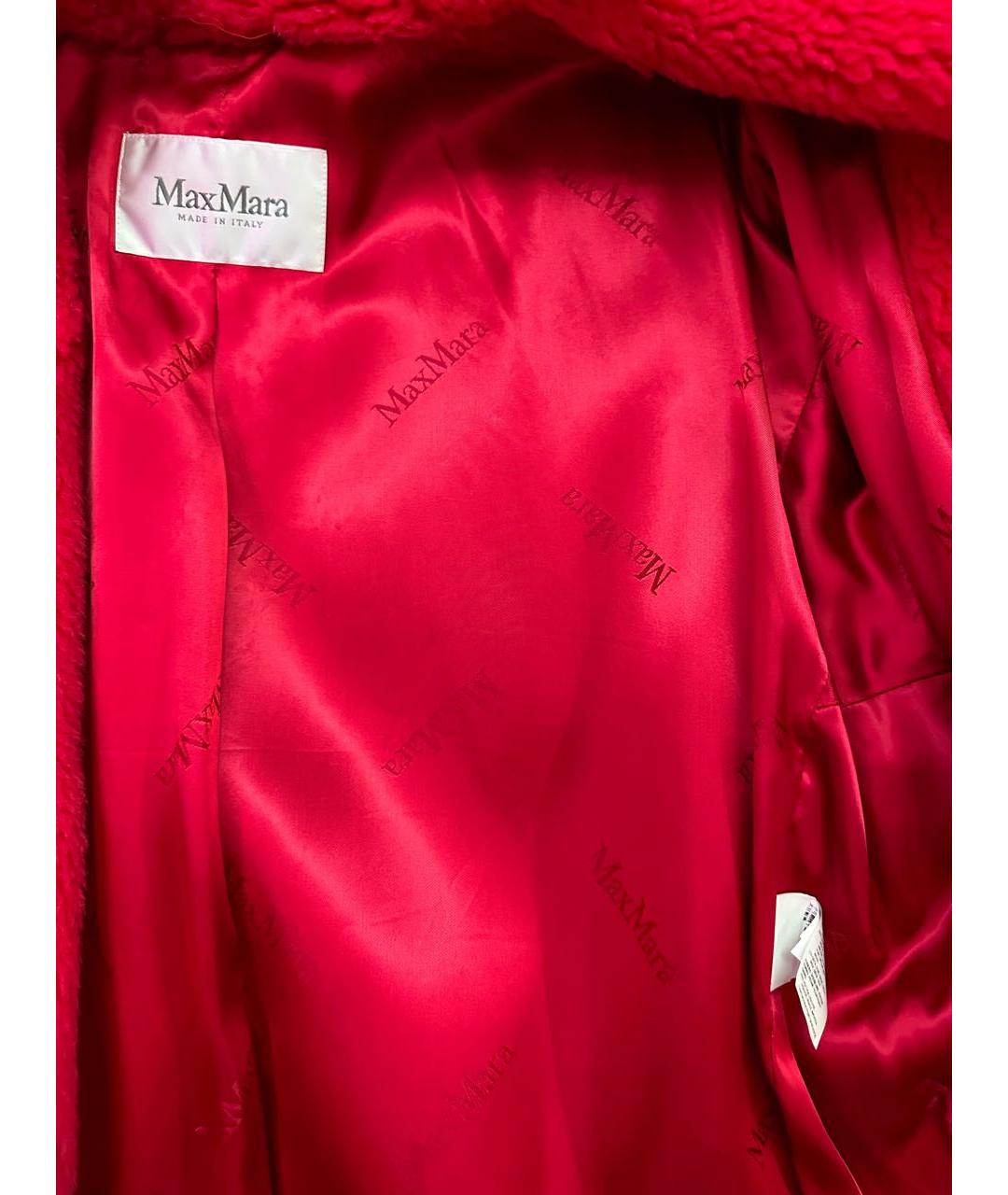 MAX MARA Коралловая шерстяная шуба, фото 4