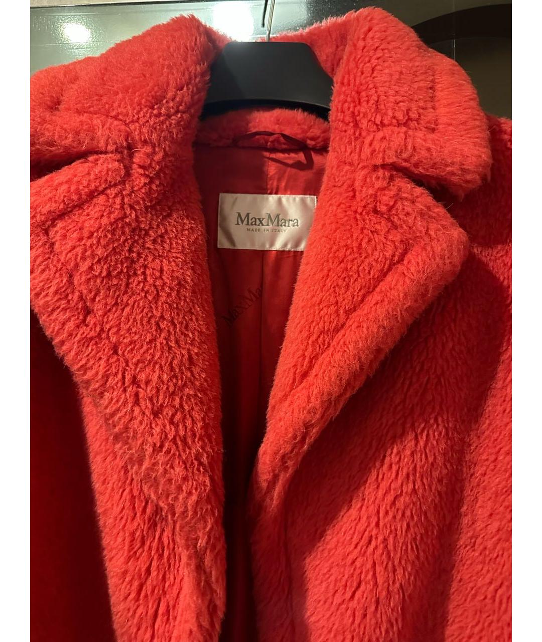 MAX MARA Коралловая шерстяная шуба, фото 3