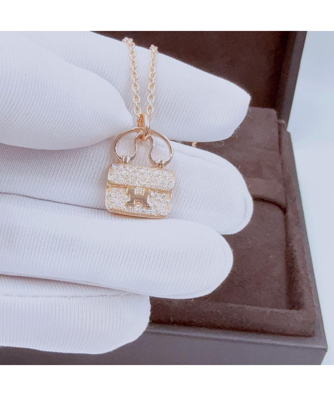 HERMES Розовое колье из розового золота, фото 3