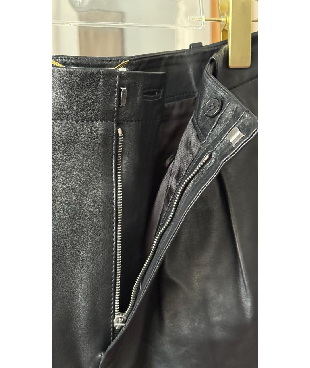 SAINT LAURENT Черные кожаные шорты, фото 4