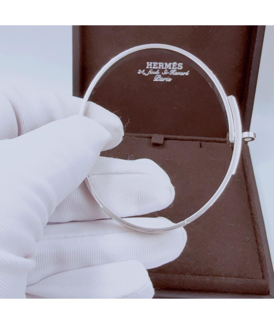 HERMES Белый браслет из белого золота, фото 6