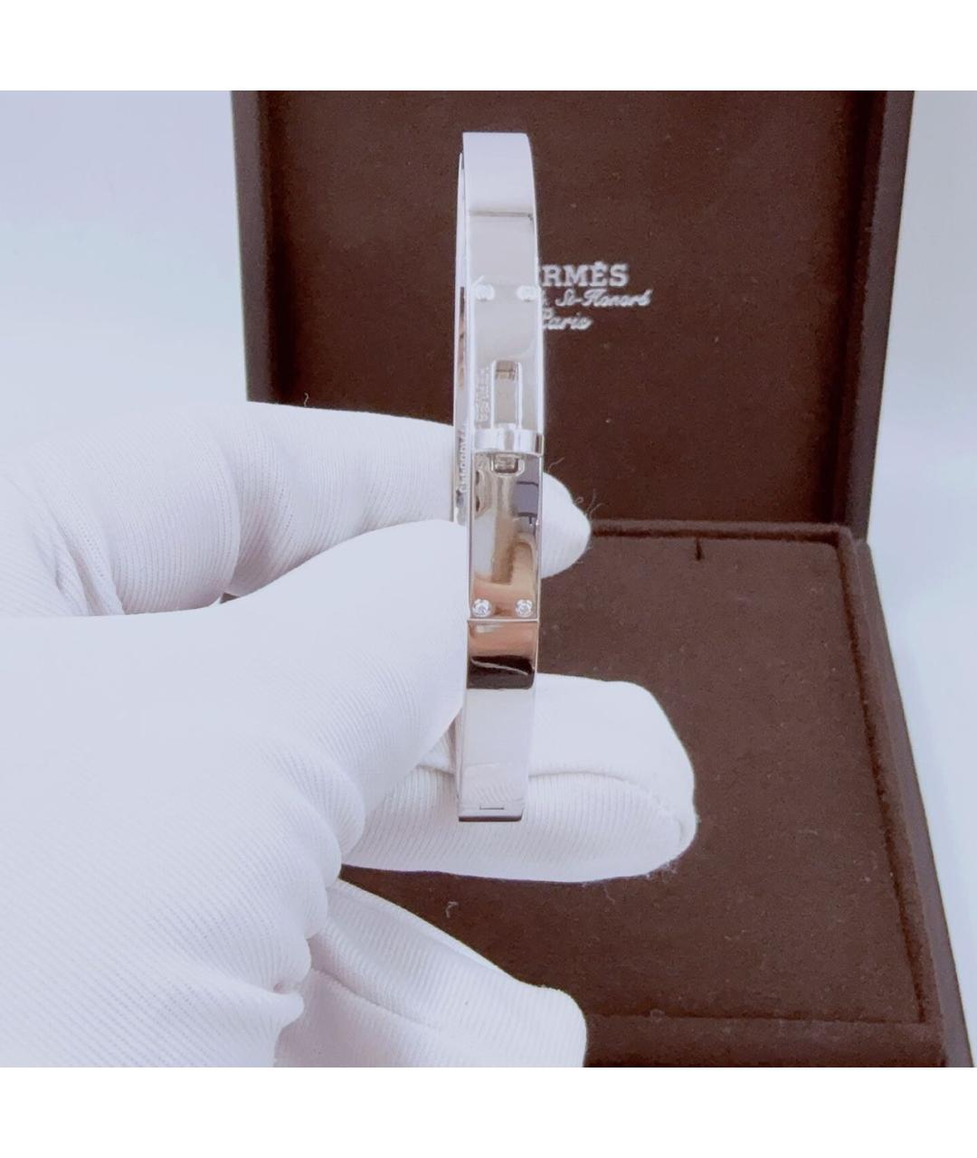HERMES Белый браслет из белого золота, фото 7