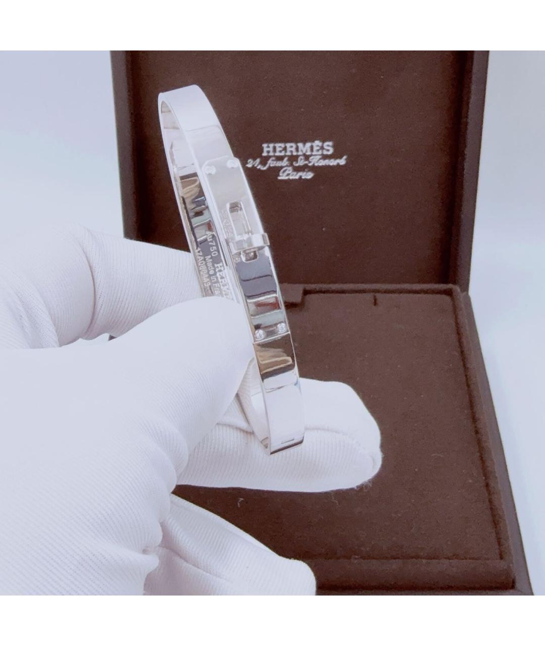 HERMES Белый браслет из белого золота, фото 3