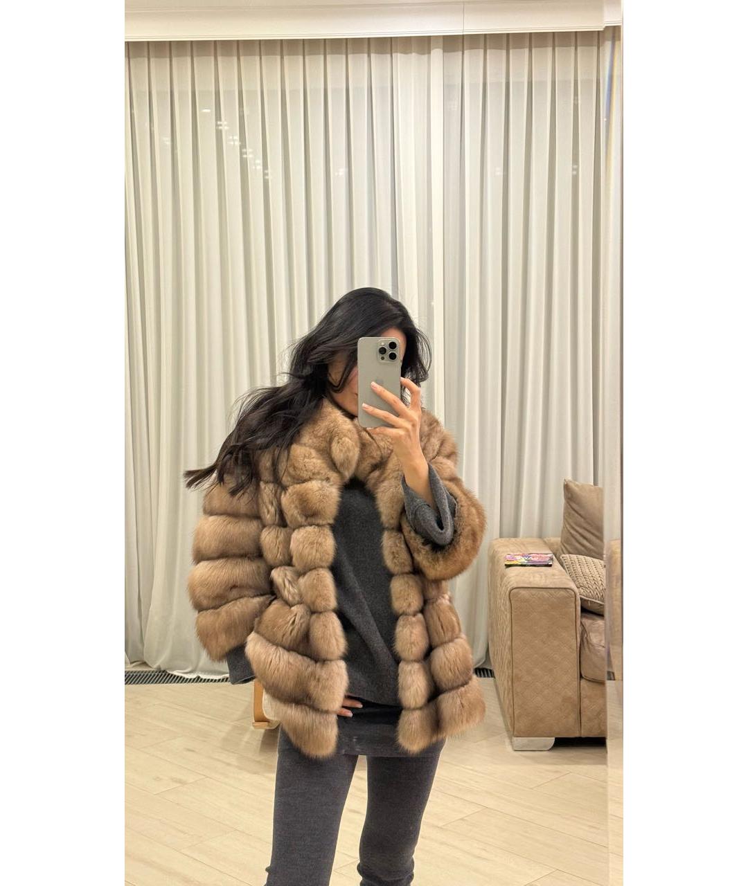 MALA MATI Золотая меховая шуба, фото 7