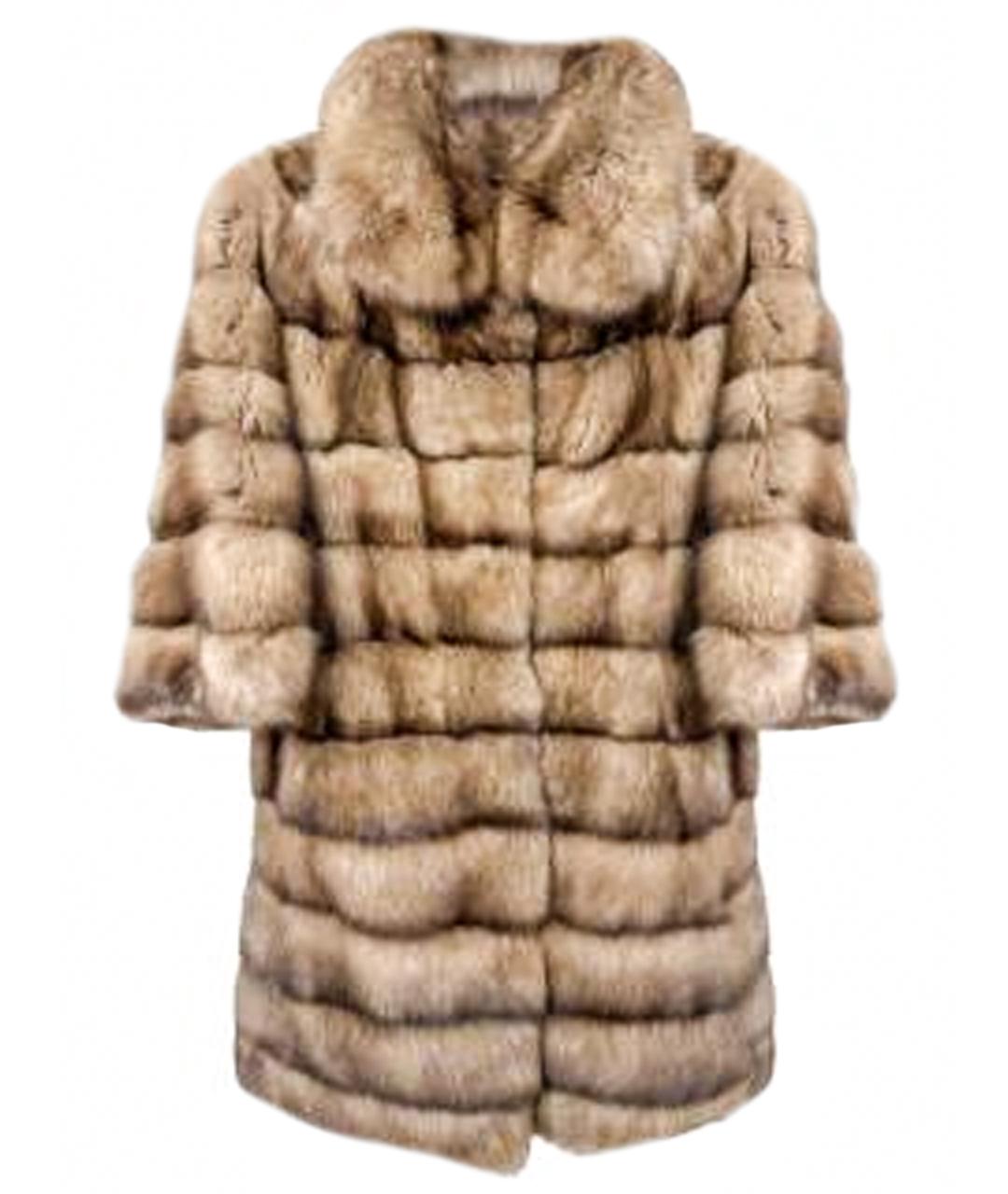 MALA MATI Золотая меховая шуба, фото 1