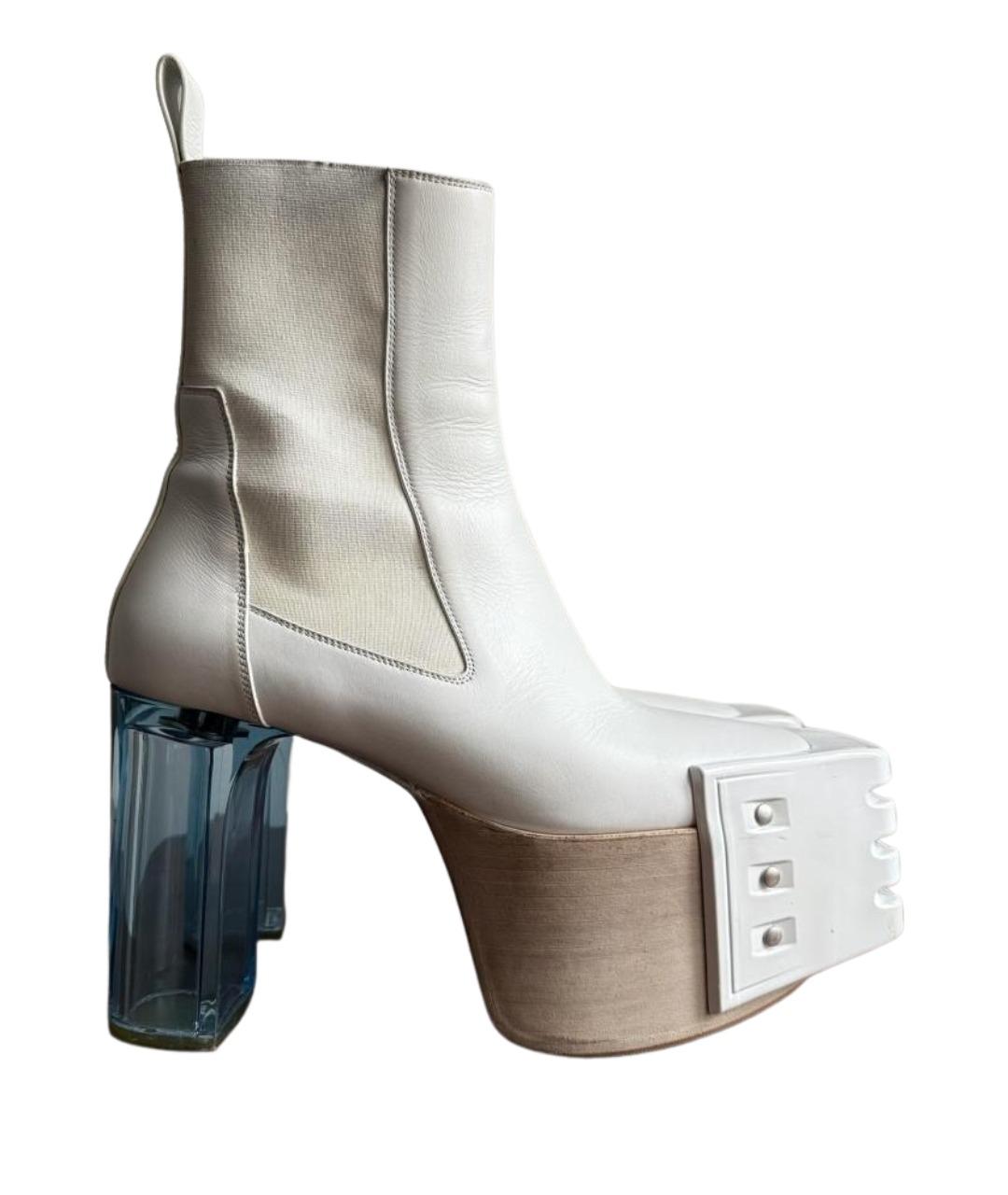 RICK OWENS Белые ботинки, фото 1