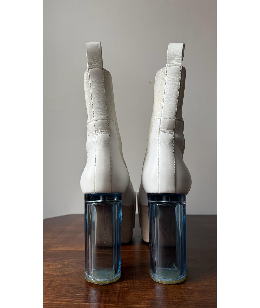 RICK OWENS Белые ботинки, фото 5