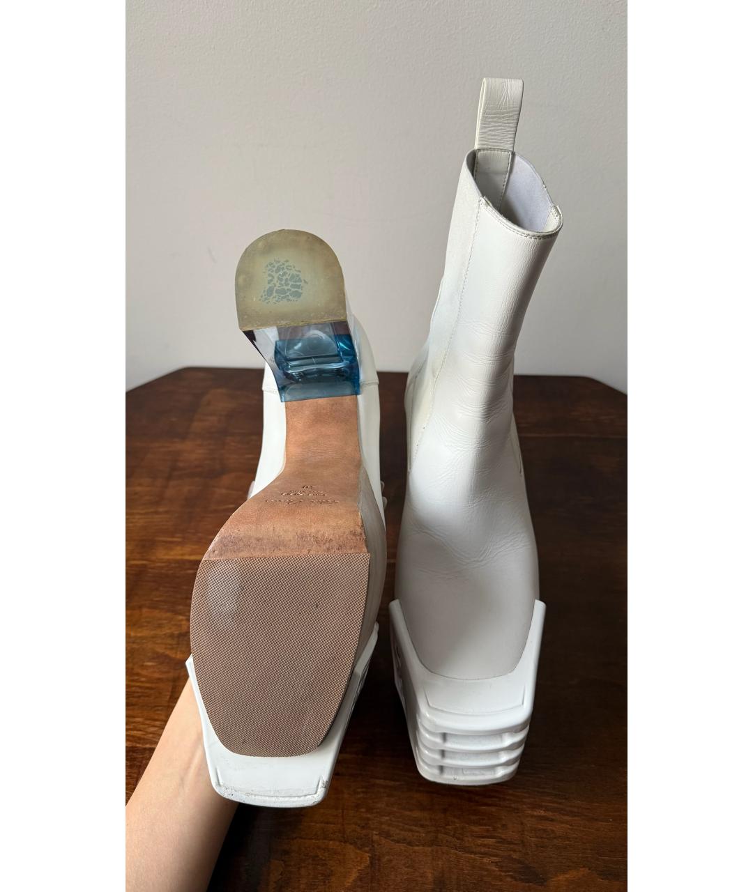 RICK OWENS Белые ботинки, фото 3