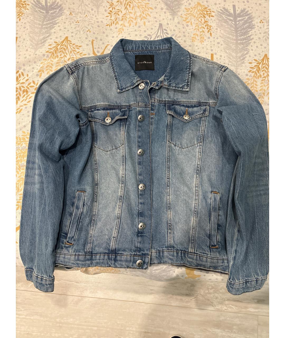 JOHN RICHMOND Синяя деним куртка, фото 6