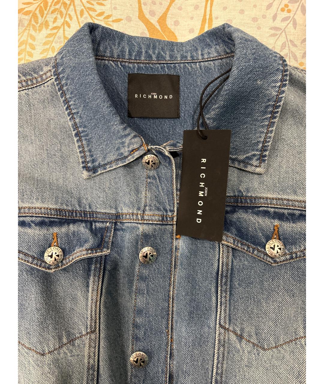 JOHN RICHMOND Синяя деним куртка, фото 3