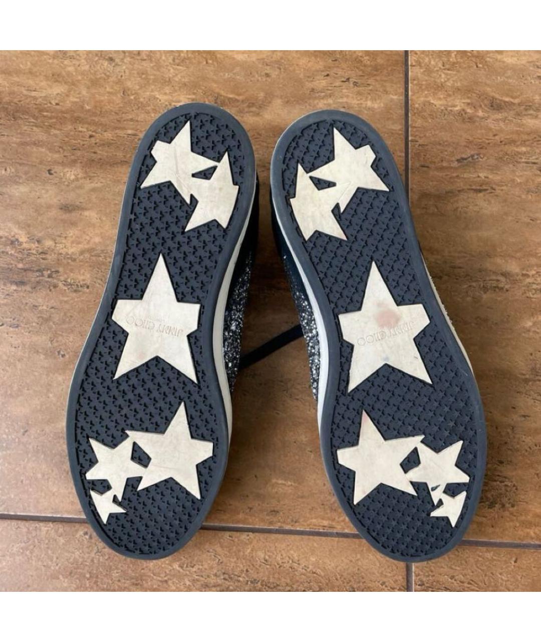 JIMMY CHOO Темно-синие замшевые кеды, фото 5