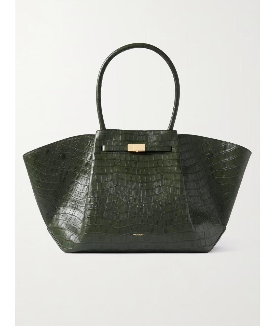 DEMELLIER Зеленая кожаная сумка с короткими ручками, фото 10
