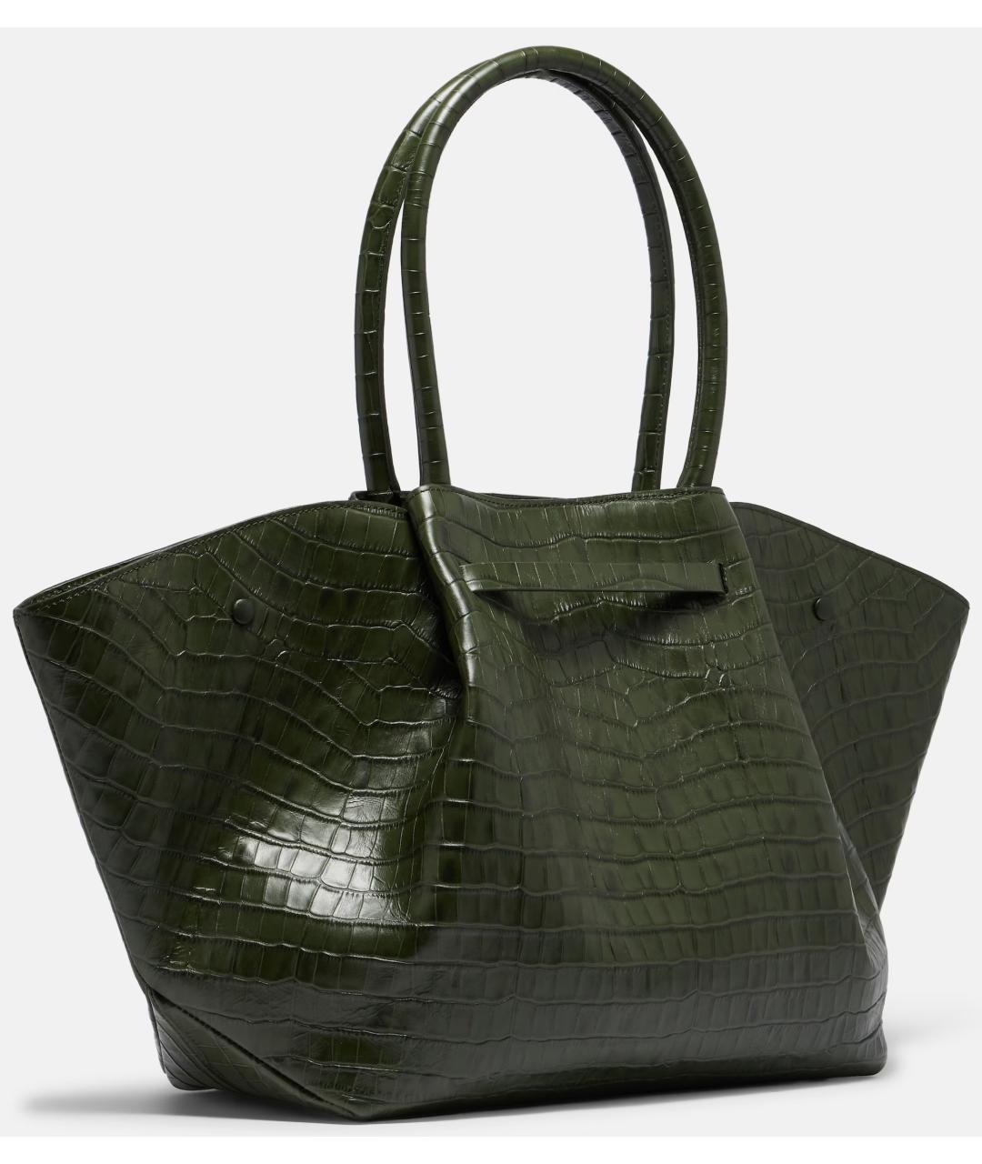 DEMELLIER Зеленая кожаная сумка с короткими ручками, фото 5