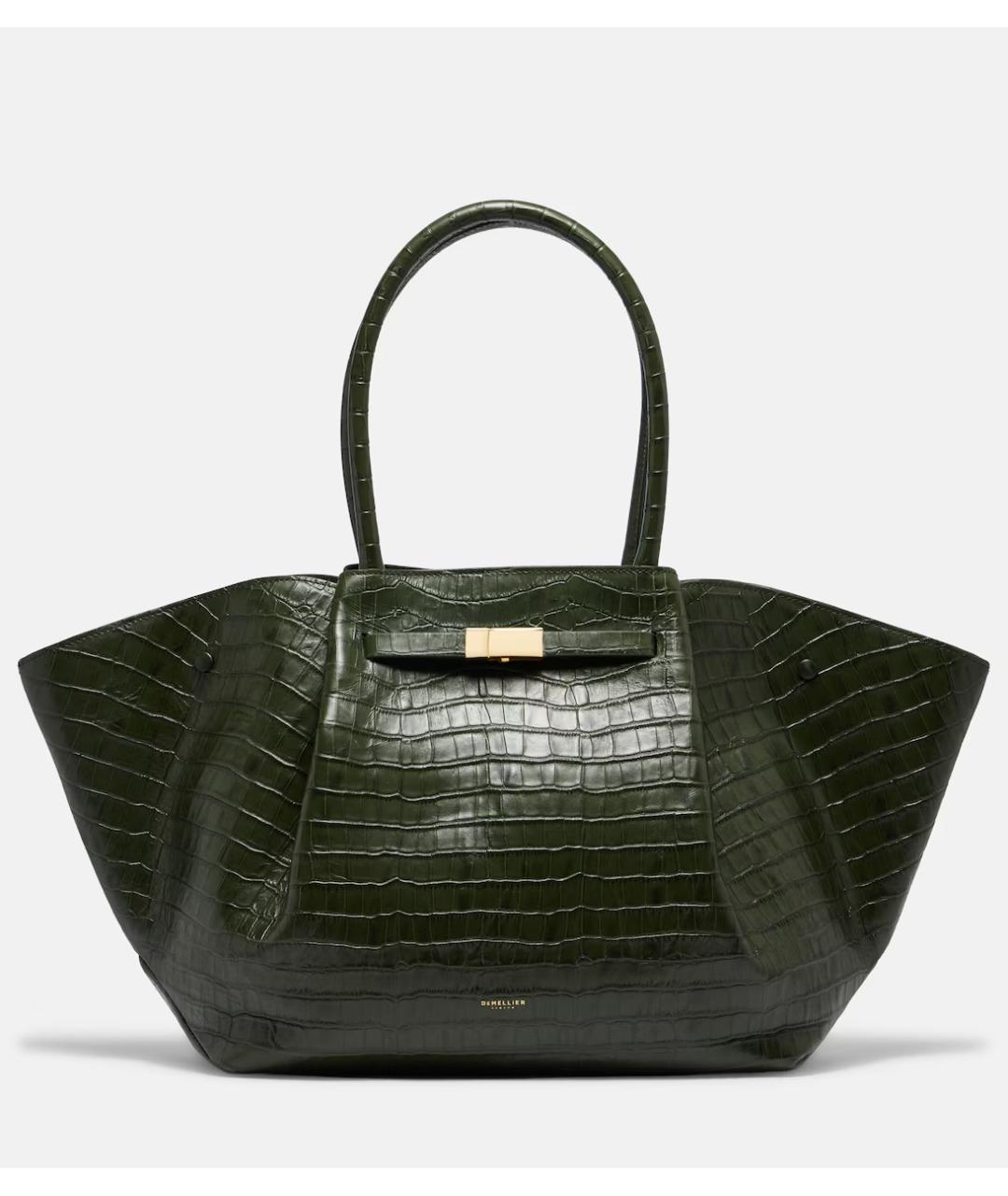 DEMELLIER Зеленая кожаная сумка с короткими ручками, фото 9