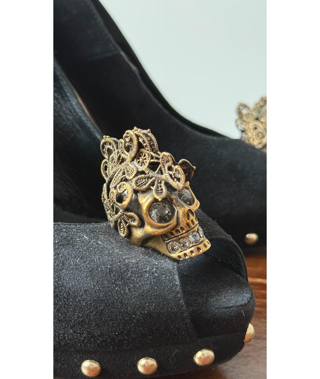 ALEXANDER MCQUEEN Черные замшевые туфли, фото 5