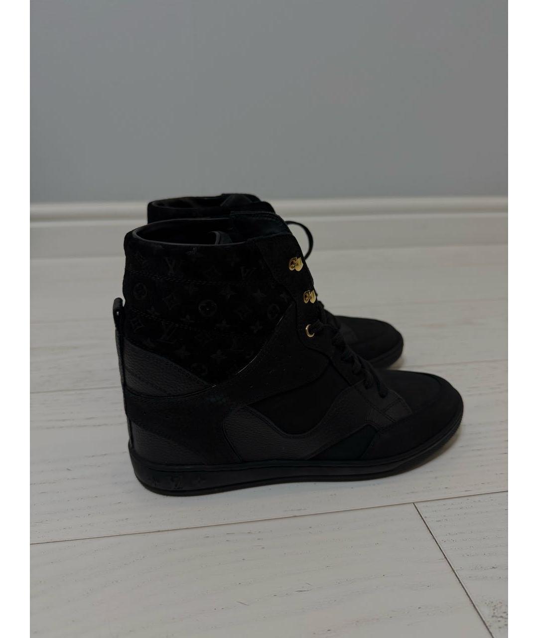 LOUIS VUITTON Черные кожаные кеды, фото 2