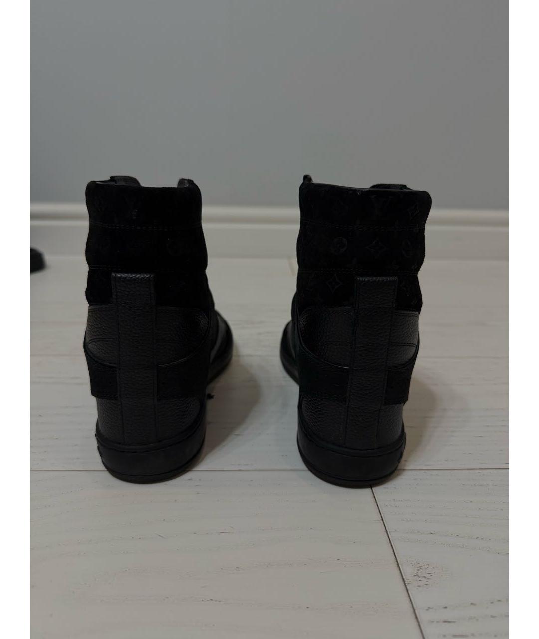 LOUIS VUITTON Черные кожаные кеды, фото 5