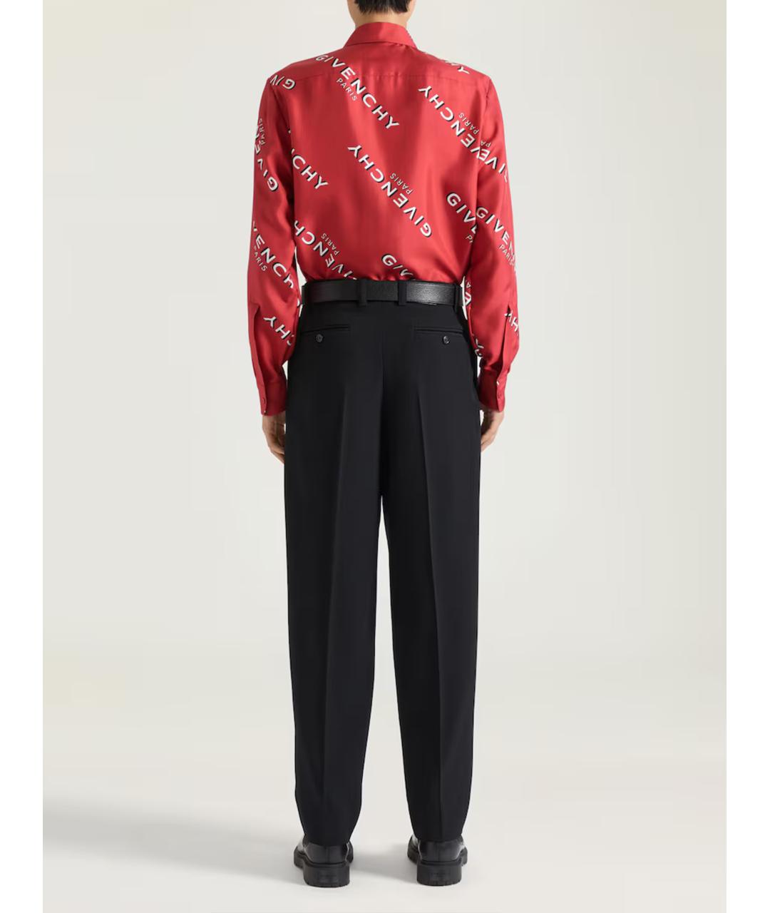 GIVENCHY Красная шелковая кэжуал рубашка, фото 3