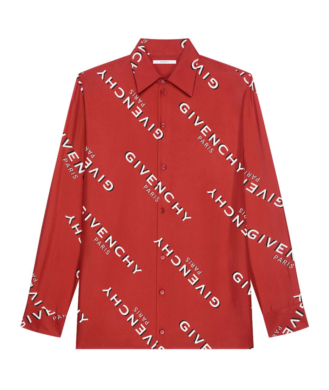 GIVENCHY Красная шелковая кэжуал рубашка, фото 1