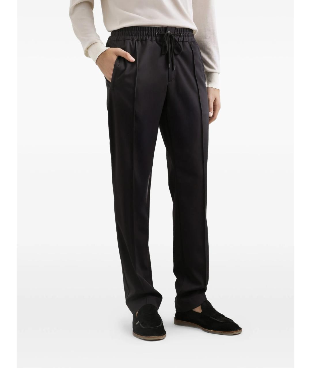 DOLCE&GABBANA Серые шерстяные повседневные брюки, фото 4