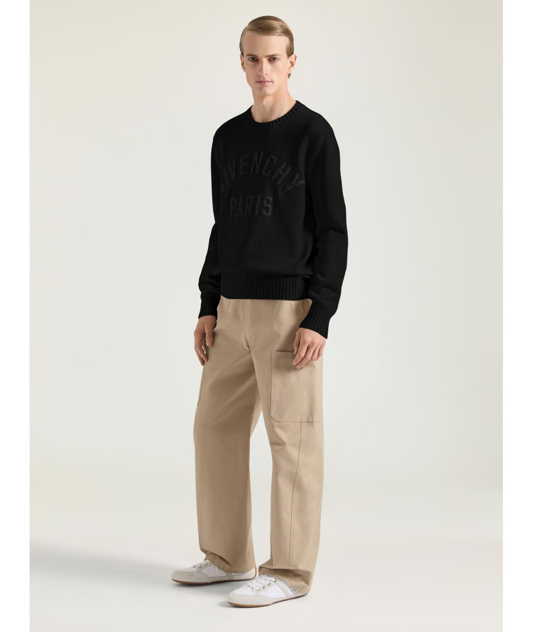 GIVENCHY Черный хлопковый джемпер / свитер, фото 2