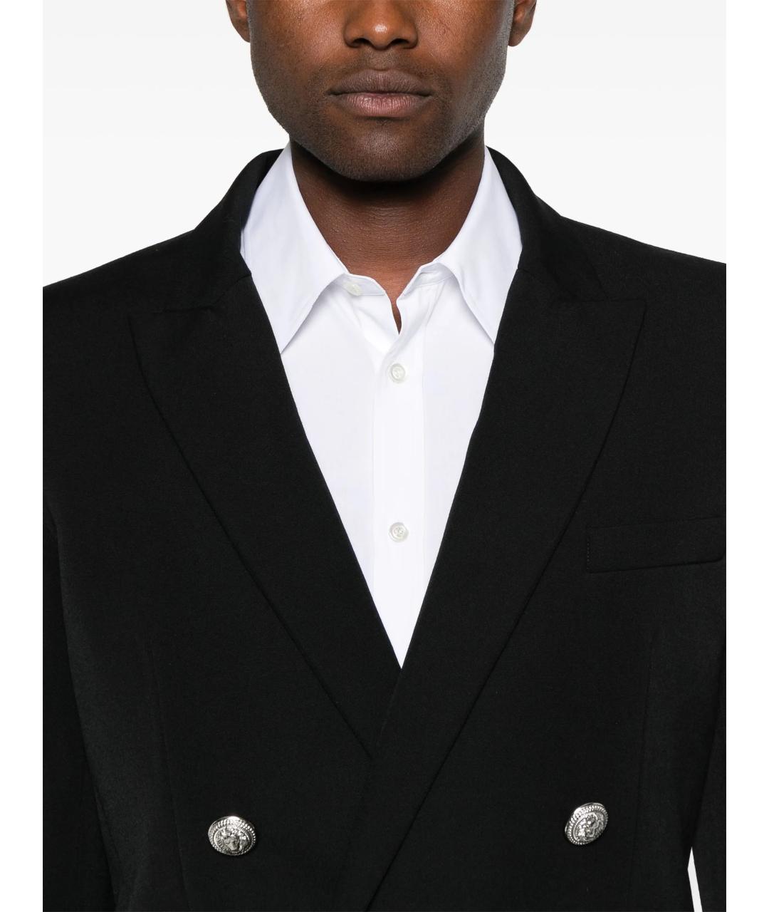 BALMAIN Черный шерстяной пиджак, фото 5