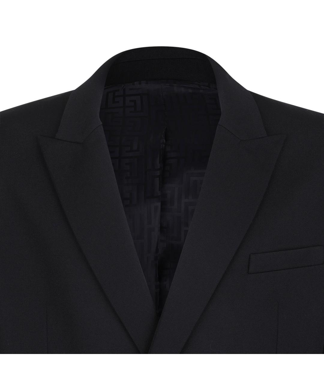 BALMAIN Черный шерстяной пиджак, фото 3