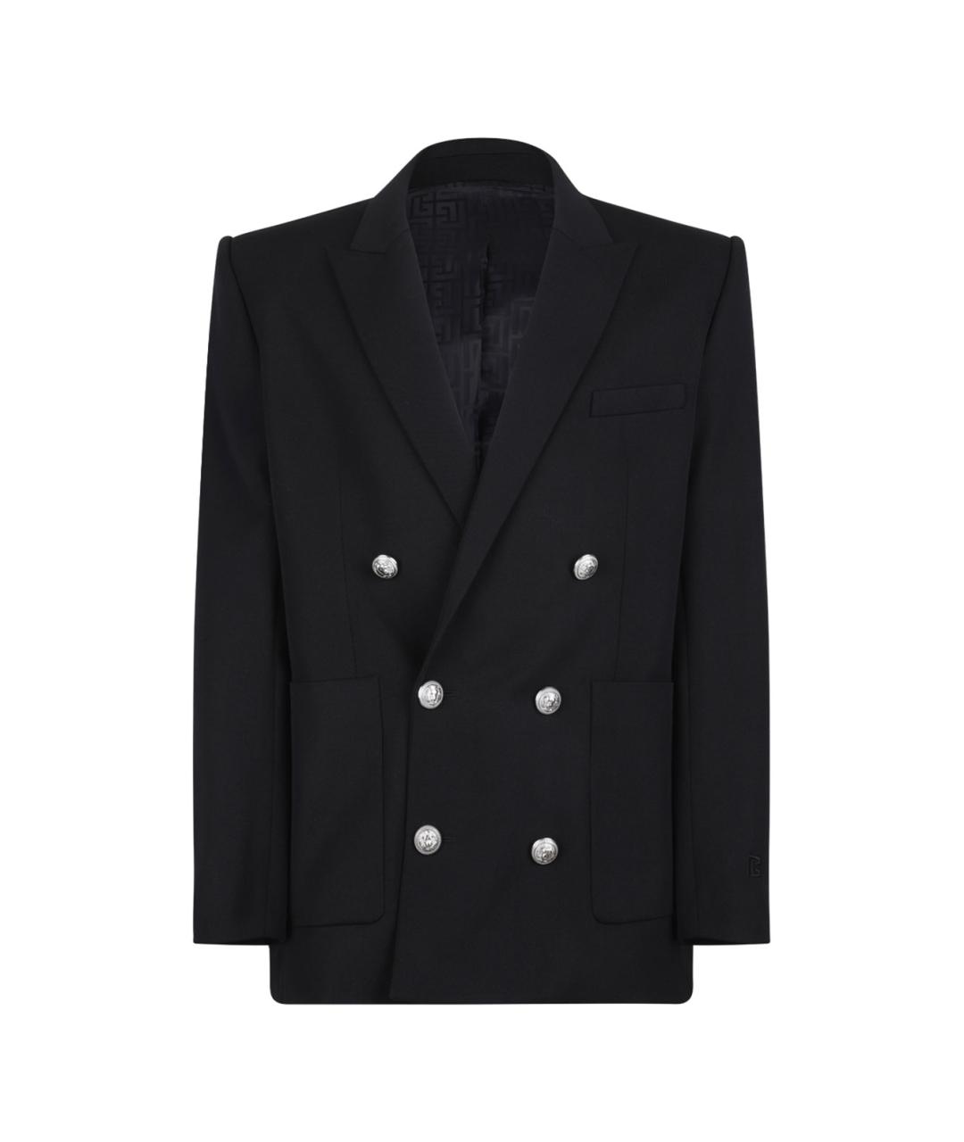 BALMAIN Черный шерстяной пиджак, фото 1