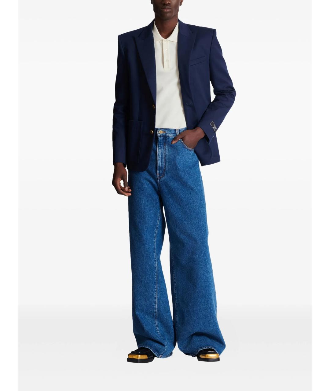 BALMAIN Белое хлопковое поло с коротким рукавом, фото 2