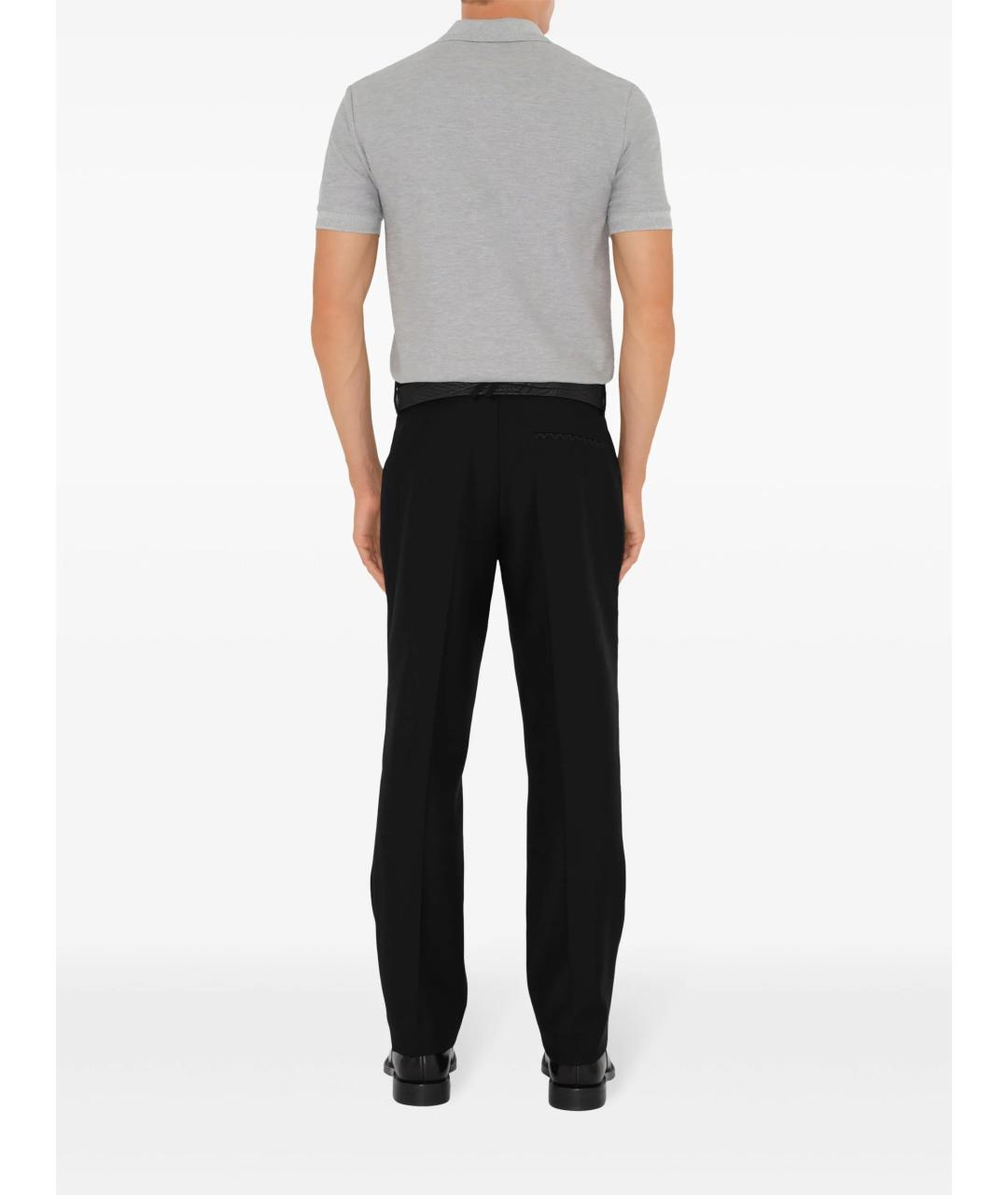 BURBERRY Серое хлопковое поло с коротким рукавом, фото 3