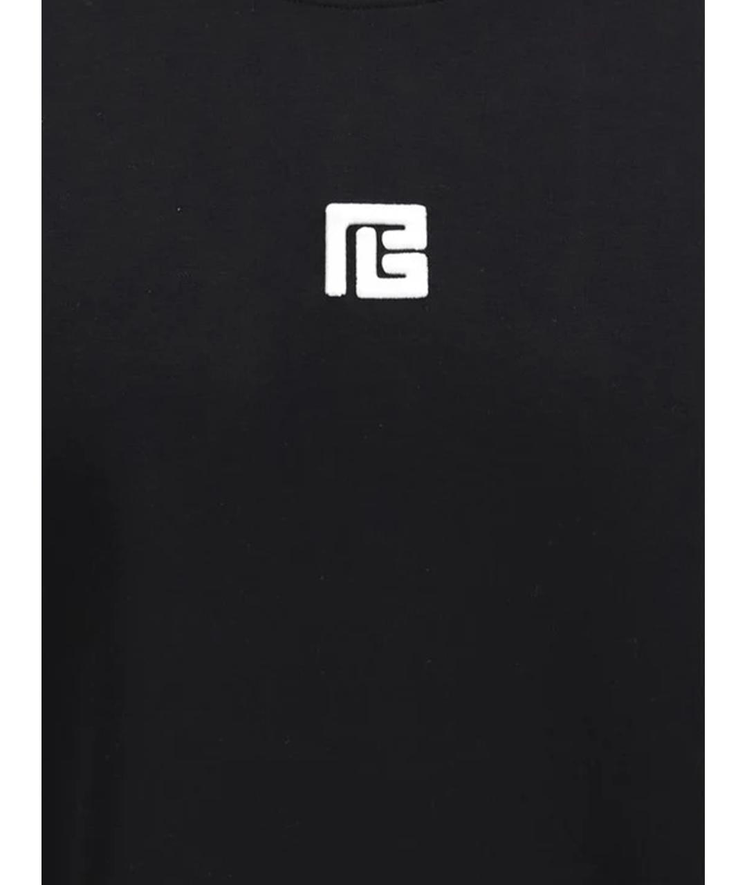 BALMAIN Черная хлопковая футболка, фото 3