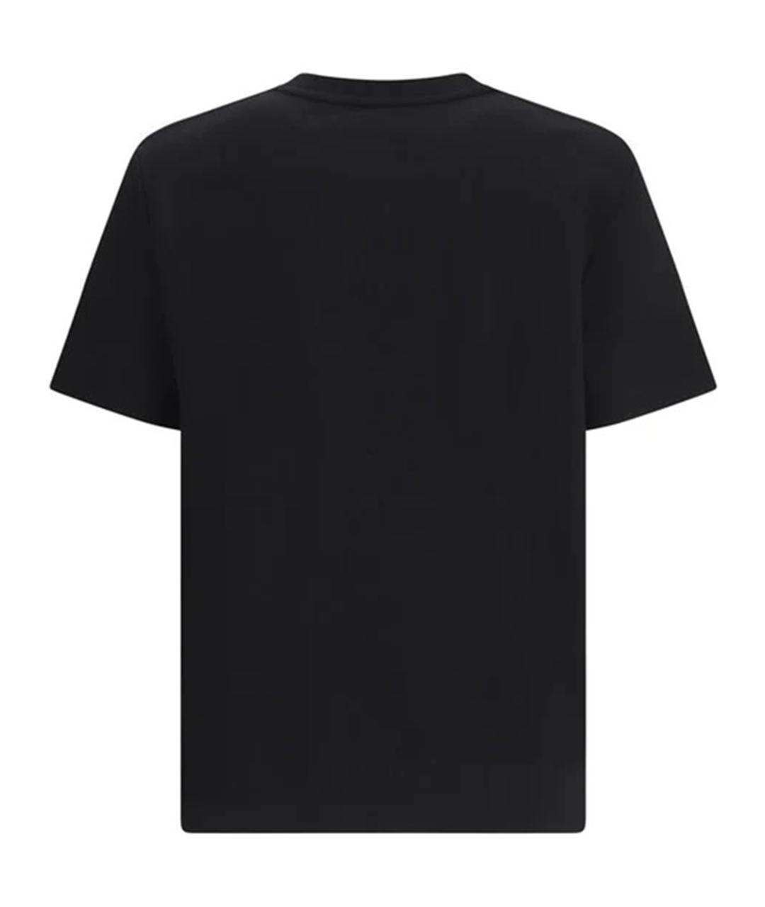 BALMAIN Черная хлопковая футболка, фото 2