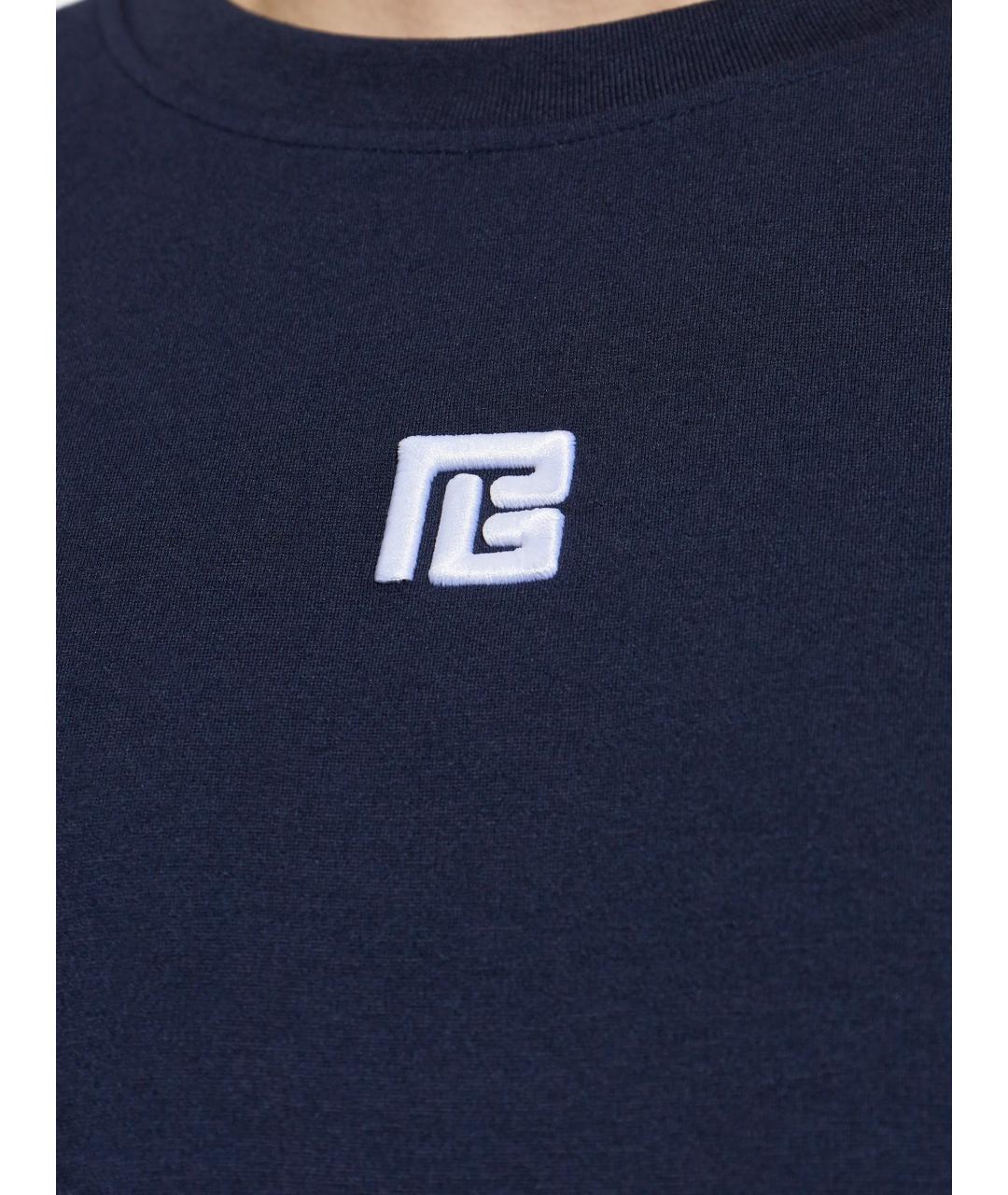 BALMAIN Синяя хлопковая футболка, фото 5