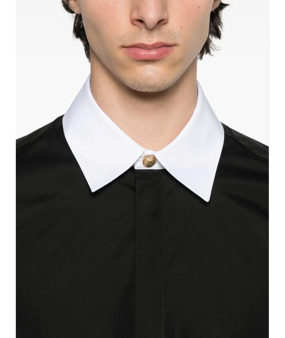 BALMAIN Черная хлопковая кэжуал рубашка, фото 5