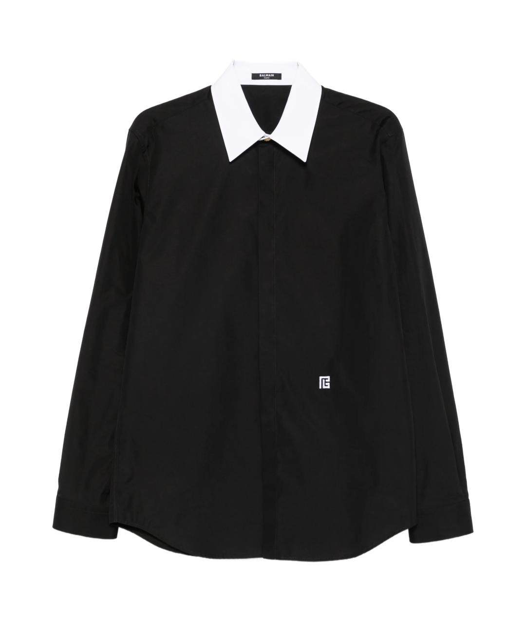 BALMAIN Черная хлопковая кэжуал рубашка, фото 1