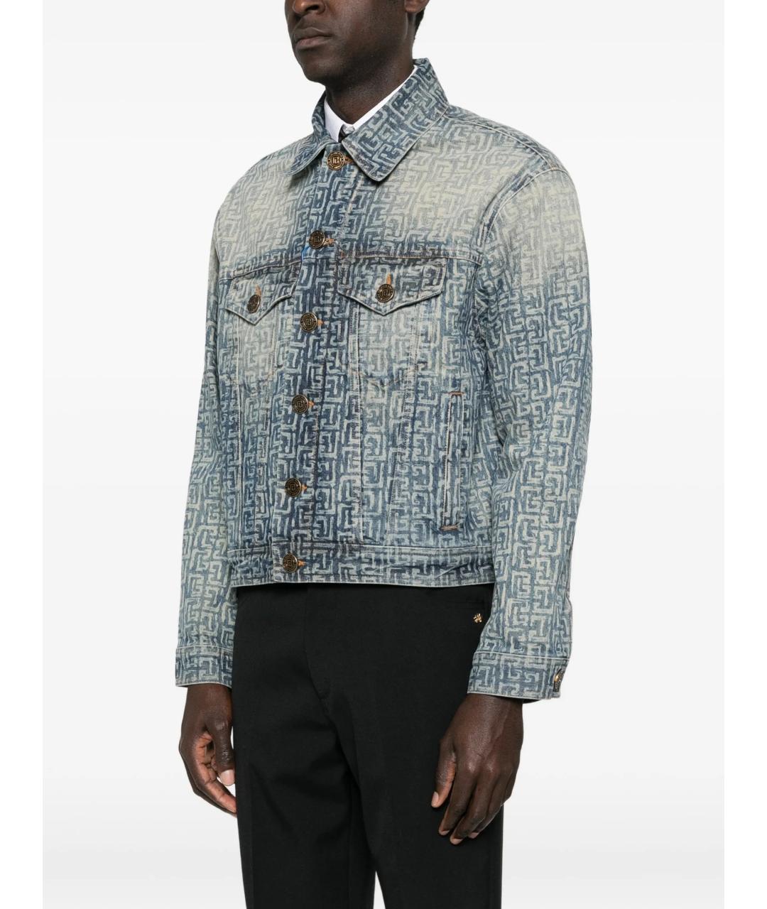 BALMAIN Голубая хлопковая куртка, фото 3