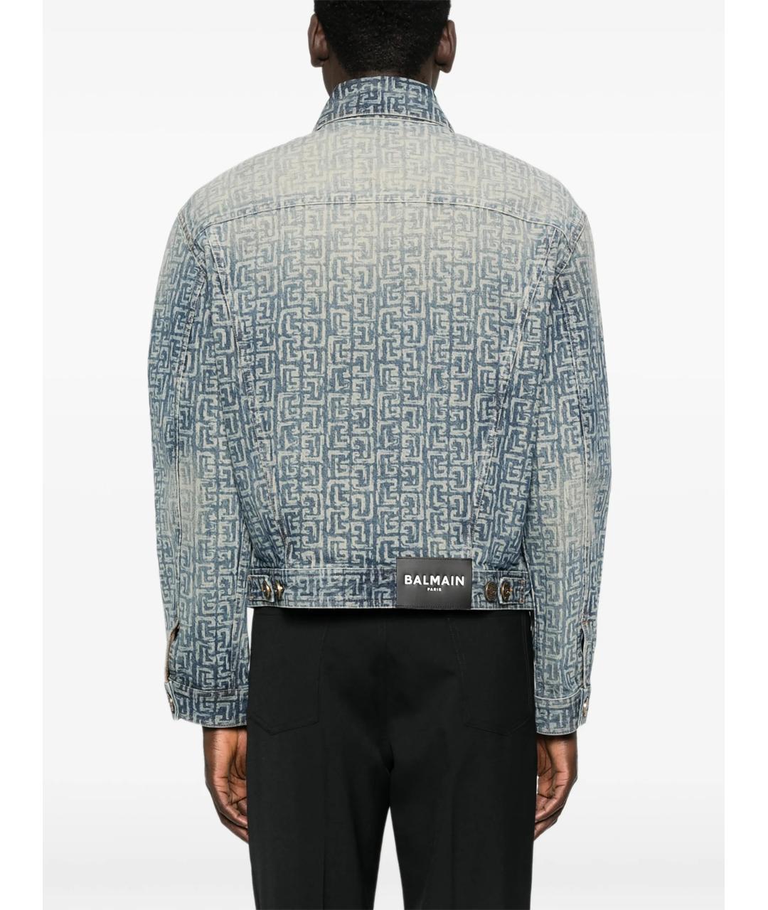 BALMAIN Голубая хлопковая куртка, фото 4