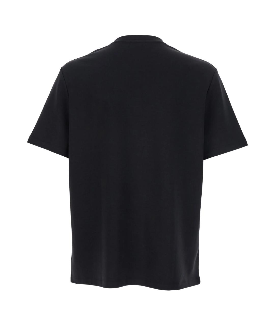 BALMAIN Черная хлопковая футболка, фото 2